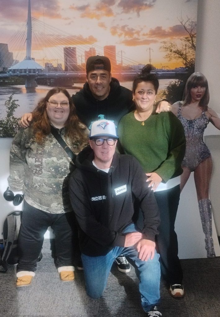 Kelsey Sobiak at Virgin Radio with radio hosts